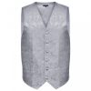 Öltönyök, 130834 Men s Paisley Wedding Waistcoat Set Size 50 Silver