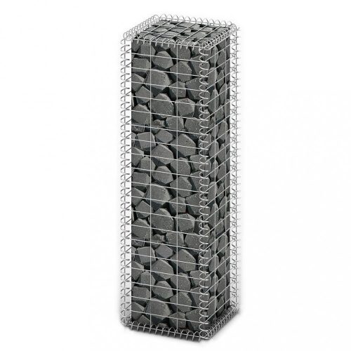 Kerítéspanelek, vidaXL gabion kosár fedéllel horganyzott drótból 100 x 30 x 30 cm