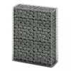 Kerítéspanelek, vidaXL gabion kosár fedéllel horganyzott drótból 100 x 80 x 30 cm