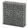 Kerítéspanelek, vidaXL gabion kosár fedéllel horganyzott drótból 100 x 100 x 30 cm