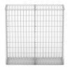 Kerítéspanelek, vidaXL gabion kosár fedéllel horganyzott drótból 100 x 100 x 30 cm