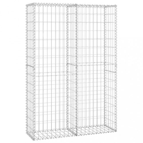 Kerítéspanelek, vidaXL gabion kosár fedéllel horganyzott drótból 150 x 100 x 30 cm