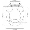 WC és bidé ülőkék, vidaXL fehér ovális WC-ülőke lassan csukódó fedéllel