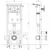 WC tartályok, vidaXL rejtett vécétartály 11 liter 41x14x(110-125) cm