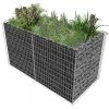 Virágcserepek és kaspók, vidaXL ezüstszínű acél gabion magaságyás 180 x 90 x 100 cm