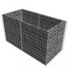 Virágcserepek és kaspók, vidaXL ezüstszínű acél gabion magaságyás 180 x 90 x 100 cm