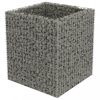 Virágcserepek és kaspók, vidaXL horganyzott acél gabion magaságyás 90 x 90 x 100 cm