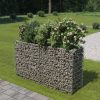 Virágcserepek és kaspók, vidaXL horganyzott acél gabion magaságyás 180 x 50 x 100 cm