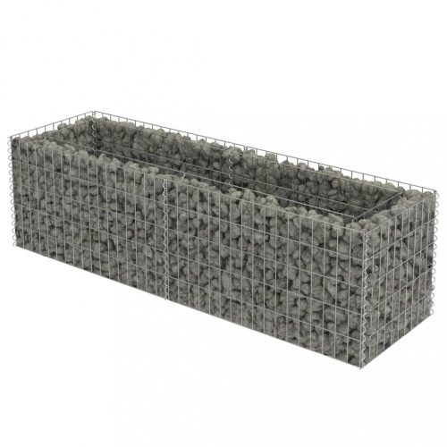 Virágcserepek és kaspók, vidaXL horganyzott acél gabion magaságyás 180 x 50 x 50 cm