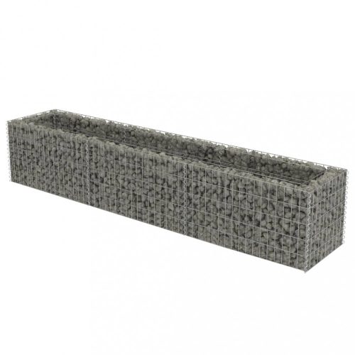 Virágcserepek és kaspók, vidaXL horganyzott acél gabion magaságyás 270 x 50 x 50 cm