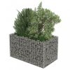 Virágcserepek és kaspók, vidaXL horganyzott acél gabion magaságyás 90 x 50 x 50 cm