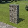 Kerítéspanelek, vidaXL horganyzott acél gabion fal fedéllel 50 x 20 x 100 cm