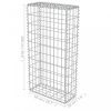 Kerítéspanelek, vidaXL horganyzott acél gabion fal fedéllel 50 x 20 x 100 cm