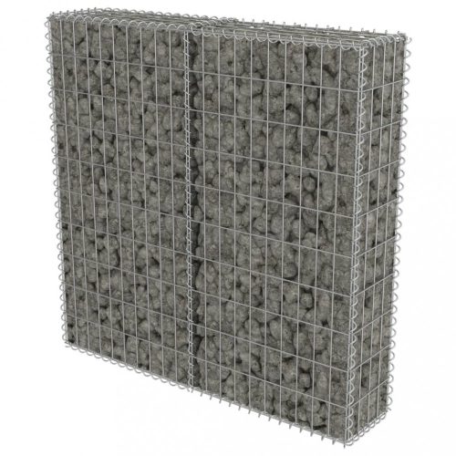 Kerítéspanelek, vidaXL horganyzott acél gabion fal felső zárással 100 x 20 x 100 cm