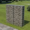 Kerítéspanelek, vidaXL horganyzott acél gabion fal felső zárással 100 x 20 x 100 cm