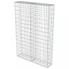 Kerítéspanelek, vidaXL horganyzott acél gabion fal fedéllel 100 x 20 x 150 cm