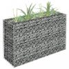 Virágcserepek és kaspók, vidaXL horganyzott acél gabion magaságyás 90 x 30 x 60 cm