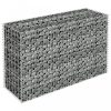 Virágcserepek és kaspók, vidaXL horganyzott acél gabion magaságyás 90 x 30 x 60 cm