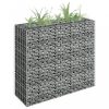 Virágcserepek és kaspók, vidaXL horganyzott acél gabion magaságyás 90 x 30 x 90 cm