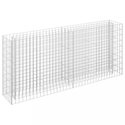 Virágcserepek és kaspók, vidaXL horganyzott acél gabion magaságyás 180 x 30 x 90 cm