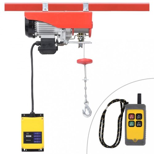 Csörlők, vidaXL elektromos emelő vezeték nélküli távirányítóval 1000W 300/600kg