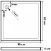 Zuhanytálcák, vidaXL négyzet alakú ABS zuhanytálca 90 x 90 cm