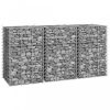 Virágcserepek és kaspók, vidaXL 3 db vas gabion magaságyás 30 x 30 x 50 cm