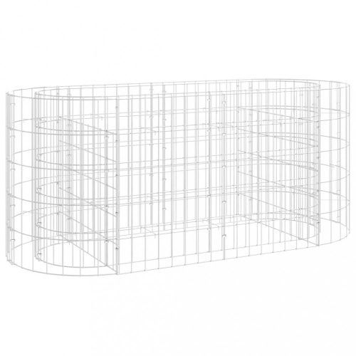 Virágcserepek és kaspók, vidaXL horganyzott vas gabion magaságyás 120 x 50 x 50 cm