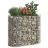 Virágcserepek és kaspók, vidaXL horganyzott vas gabion magaságyás 120x50x100 cm