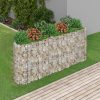 Virágcserepek és kaspók, vidaXL horganyzott vas gabion magaságyás 260x50x100 cm