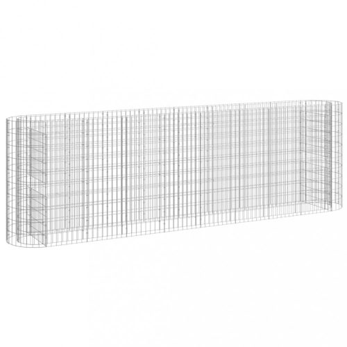 Virágcserepek és kaspók, vidaXL horganyzott vas gabion magaságyás 330x50x100 cm