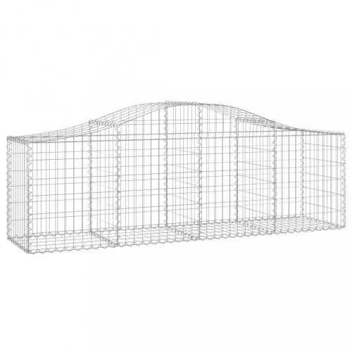 Virágcserepek és kaspók, vidaXL íves horganyzott vas gabion kosár 200x50x60/80 cm