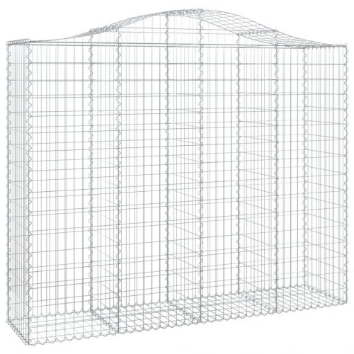 Virágcserepek és kaspók, vidaXL íves horganyzott vas gabion kosár 200x50x160/180 cm