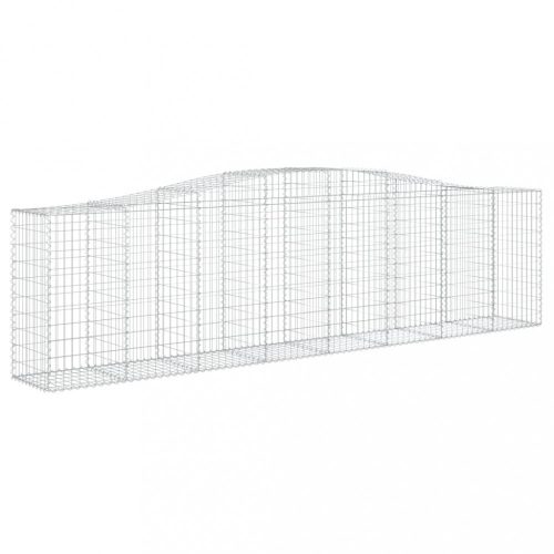 Virágcserepek és kaspók, vidaXL íves horganyzott vas gabion kosár 400x50x100/120 cm