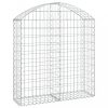 Virágcserepek és kaspók, vidaXL íves horganyzott vas gabion kosár 100x30x100/120 cm