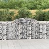 Virágcserepek és kaspók, vidaXL íves horganyzott vas gabion kosár 300 x 50 x 100/120 cm