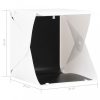 Műtermi hátterek, vidaXL fehér összecsukható softbox LED-lámpával 23 x 25 x 25 cm