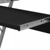 Íróasztalok, vidaXL Számítógépes íróasztal kihuzható tálcás íróasztal Fekete