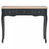 Kisasztalok, 280046 vidaXL Dressing Console Table with 3 Drawers Black