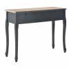 Kisasztalok, 280046 vidaXL Dressing Console Table with 3 Drawers Black