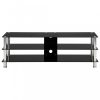 Nappali bútorok, 280091 vidaXL TV Stand Black 120x40x40 cm Tempered Glass