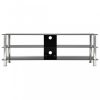 Nappali bútorok, 280091 vidaXL TV Stand Black 120x40x40 cm Tempered Glass