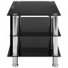 Nappali bútorok, 280092 vidaXL TV Stand Black 90x40x40 cm Tempered Glass