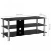 Nappali bútorok, 280092 vidaXL TV Stand Black 90x40x40 cm Tempered Glass