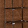 Ruhásszekrények, 282454 vidaXL Wardrobe with Compartments and Rods Brown 150x45x175 cm Fabric