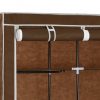 Ruhásszekrények, 282454 vidaXL Wardrobe with Compartments and Rods Brown 150x45x175 cm Fabric