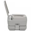 Hordozható vécék és vizeletürítési eszközök, vidaXL szürke hordozható kemping WC 10+10 L