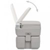 Hordozható vécék és vizeletürítési eszközök, vidaXL szürke hordozható kemping WC 20+10 L