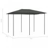 Kerti pavilon és előtető, vidaXL antracitszürke pavilon 3 x 4 x 2,6 m 160 g/m²