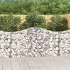 Virágcserepek és kaspók, vidaXL 2 db íves horganyzott vas gabion kosár 200x30x100/120 cm